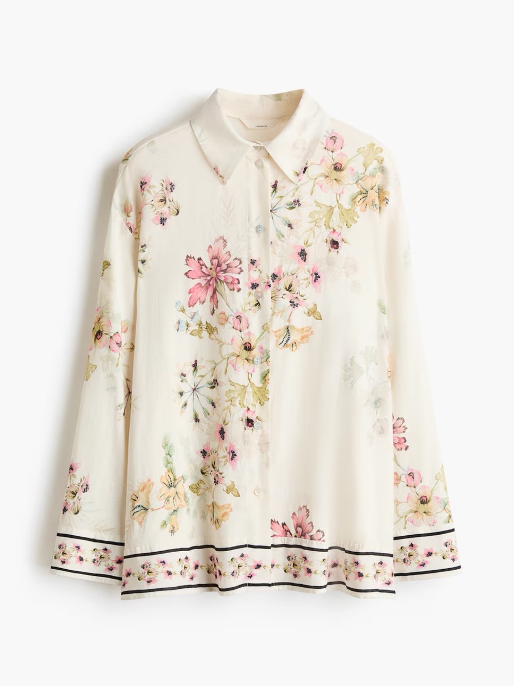 H&M🪷Floral Linen Shirt🪷New M